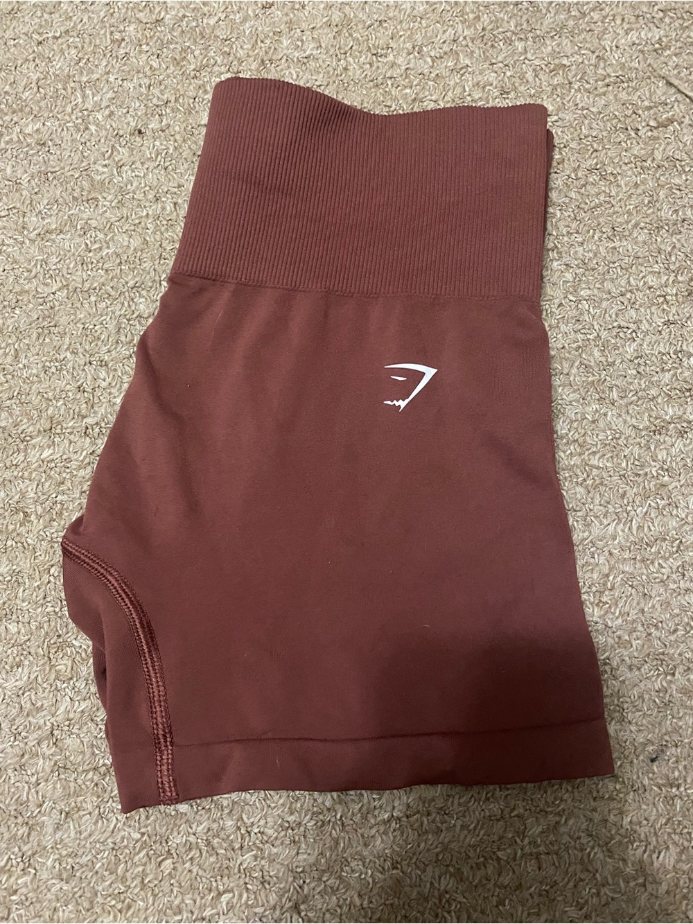Gymshark High-Waist Seamless Bike Shorts - Burgundy
